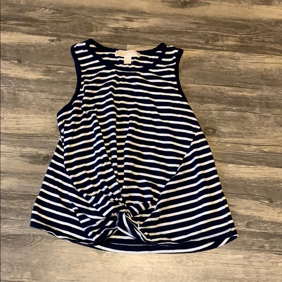 Michael Kors Tops - Michael Kors navy and white stripe tank top med